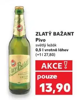 Kaufland ZLATÝ BAŽANT Pivo nabídka