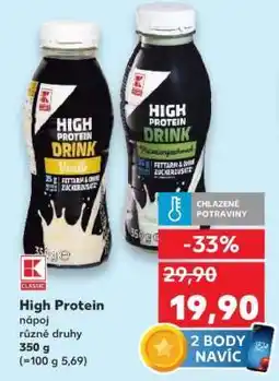 Kaufland High protein nápoj nabídka