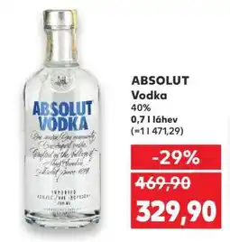 Kaufland Absolut Vodka nabídka