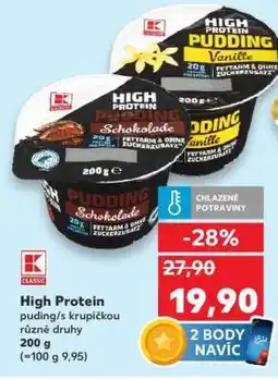 Kaufland High Protein puding/s krupičkou nabídka
