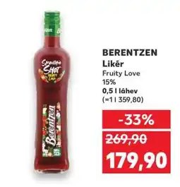 Kaufland BERENTZEN Likér nabídka
