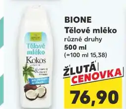 Kaufland Bione Tělové mléko nabídka