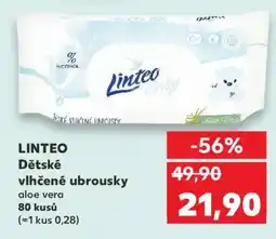Kaufland Linteo dětské vlhčené ubrousky nabídka