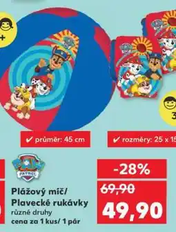 Kaufland Plážový míč/Plavecké rukávky nabídka