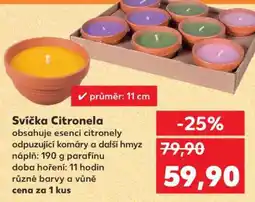 Kaufland SVÍČKA CITRONELA nabídka