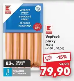 Kaufland Vepřové párky nabídka