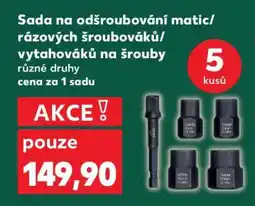 Kaufland Sada na odšroubování matic/rázových šroubováků/vytahováků na šrouby nabídka