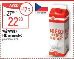 Globus Váš výběr Mléko čerstvé plnotučné 3,5% nabídka