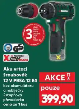 Kaufland Aku vrtací šroubovák 12 V PBSA 12 E4 nabídka