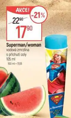 Globus Superman/woman vodová zmrzlina nabídka