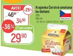 Globus Krajanka ČERSTVÁ SMETANA KE ŠLEHÁNÍ nabídka
