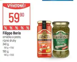 Globus Filippo Berio omáčka a pesto nabídka
