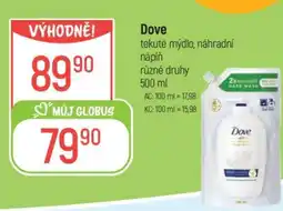 Globus Dove Tekuté mýdlo náhradní náplň nabídka