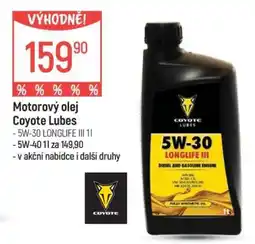 Globus Motorový olej Coyote Lubes 5W-30 LONGLIFE III nabídka