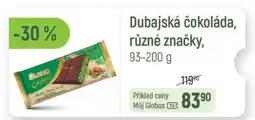 Globus Dubajská čokoláda, různé značky nabídka
