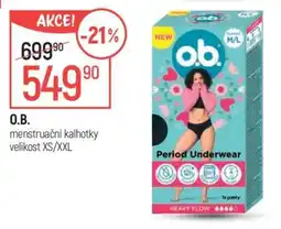 Globus O.B. menstruační kalhotky nabídka