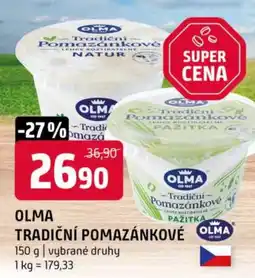 Terno Olma tradiční pomazánkové nabídka