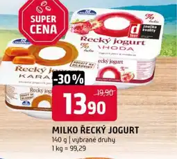 Terno Milko řecký jogurt nabídka