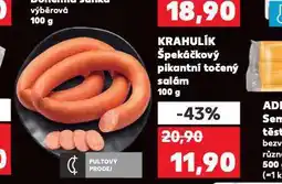 Kaufland Špekáčkový pikantní točený salám nabídka