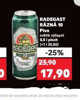 Kaufland Pivo radegast rázná 10 nabídka