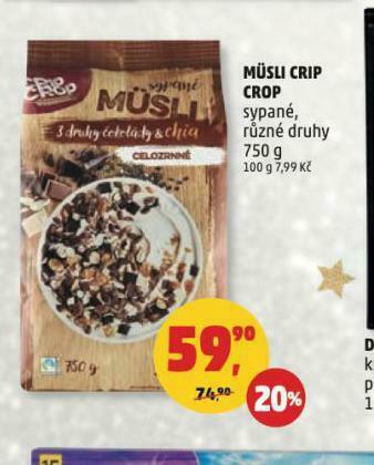 Penny Market Müsli crip crop nabídka