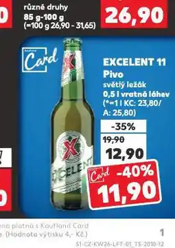Kaufland Pivo excelent 11 nabídka
