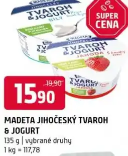 Terno Madeta jihočeský tvaroh & jogurt nabídka