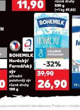 Kaufland Horácký / farmářský sýr nabídka