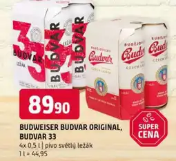 Terno Budweiser budvar original, budvar 33 nabídka