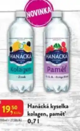 MP Krásno Hanácká kyselka Kaks kolagen, pamět nabídka