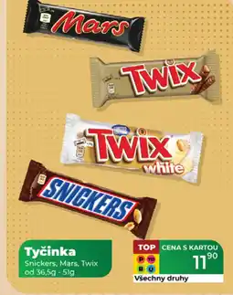 Tamda Foods Tyčinka Snickers, Mars, Twix nabídka