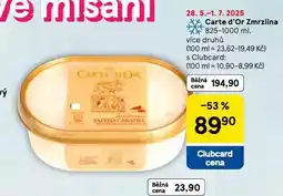 Tesco Zmrzlina carte d'or nabídka