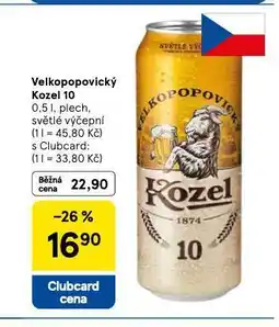 Tesco Pivo velkopopovický kozel nabídka