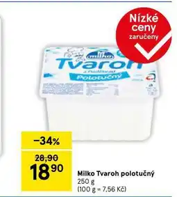 Tesco Milko tvaroh polotučný nabídka