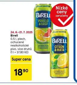 Tesco Birell nealkoholické pivo nabídka