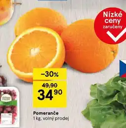 Tesco Pomeranče nabídka