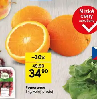 Tesco Pomeranče nabídka