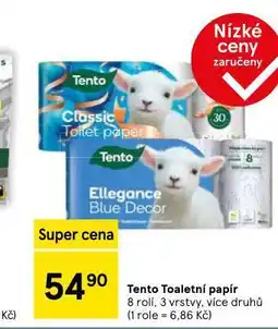 Tesco Tento toaletní papír nabídka