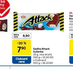 Tesco Sedita attack sušenka nabídka