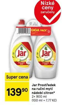 Tesco Jar prostředek na mytí nádobí nabídka