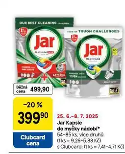 Tesco Jar kapsle na nádobí nabídka