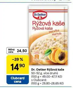 Tesco Dr. oetker rýžová kaše nabídka