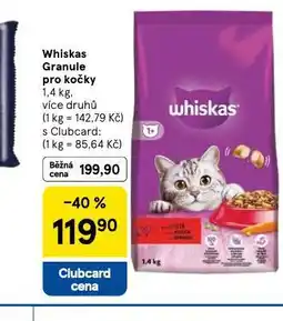 Tesco Whiskas granule pro kočky nabídka