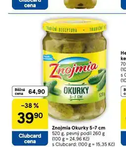 Tesco Znojmia okurky nabídka