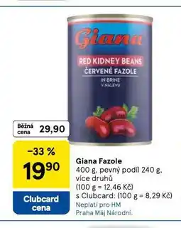 Tesco Giana fazole nabídka