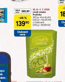 Tesco Lindt lindor pralinky nabídka