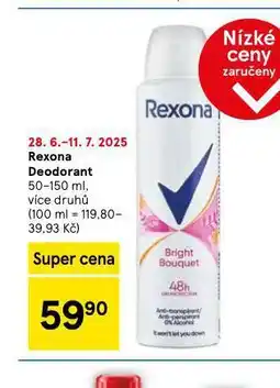 Tesco Rexona deodorant nabídka