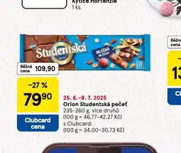 Tesco Orion studentská pečeť nabídka