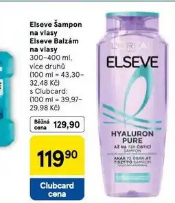 Tesco Elseve balzám na vlasy nabídka