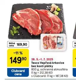 Tesco Vepřová krkovice bez kosti nabídka